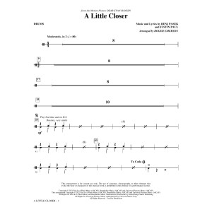 A Little Closer (from Dear Evan Hansen) (arr. Roger Emerson) - Drums