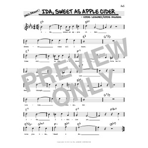 Ida, Sweet As Apple Cider (arr. Robert Rawlins)