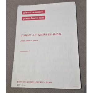 As in the time of Bach.