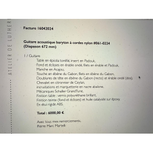 Martelli guitarra Baryton en si