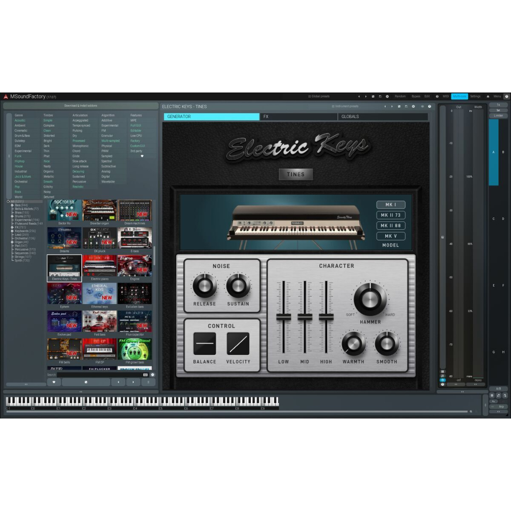 Melda Electric Keys - Tines