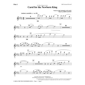 Carol For The Newborn King - Flute 1