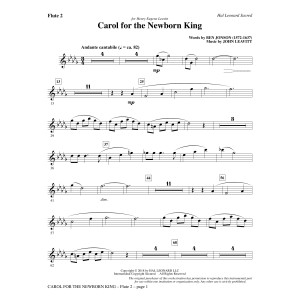 Carol For The Newborn King - Flute 2