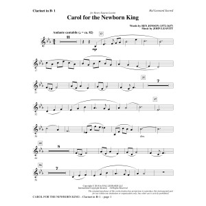 Carol For The Newborn King - Bb Clarinet 1