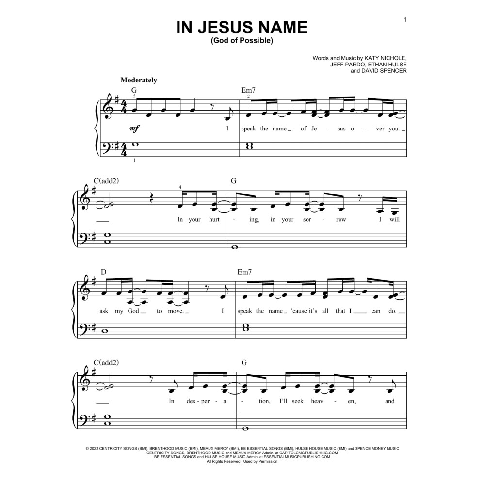 In Jesus Name (God Of Possible)