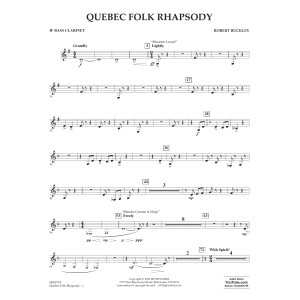 Quebec Folk Rhapsody - Bb Bass Clarinet