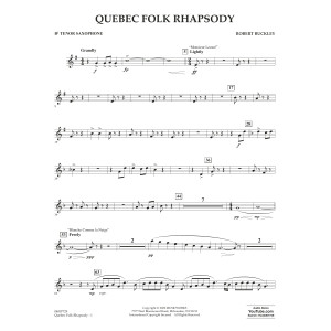 Quebec Folk Rhapsody - Bb Tenor Saxophone
