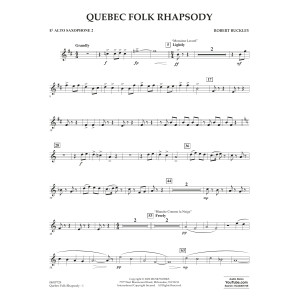 Quebec Folk Rhapsody - Eb Alto Saxophone 2