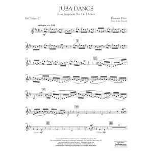 Juba Dance (from Symphony No. 1) - Clarinet 2 in Bb