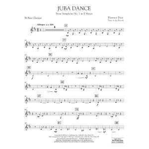 Juba Dance (from Symphony No. 1) - Bass Clarinet in Bb