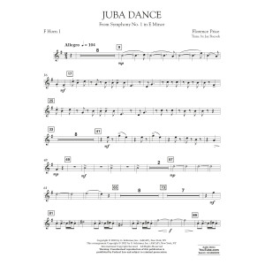 Juba Dance (from Symphony No. 1) - Horn 1 in F