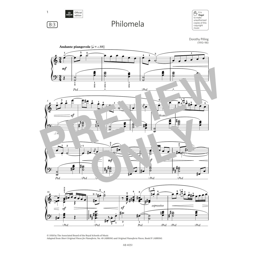 Philomela (Grade 5, list B3, from the ABRSM Piano Syllabus 2023 & 2024)