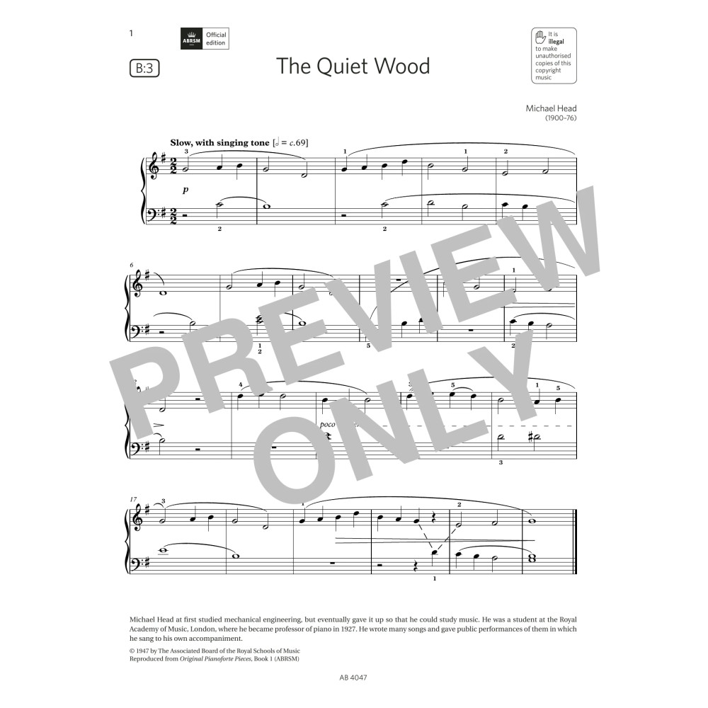 The Quiet Wood (Grade 1, list B3, from the ABRSM Piano Syllabus 2023 & 2024)