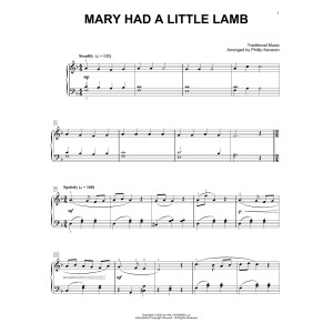 Mary Had A Little Lamb (arr. Phillip Keveren)