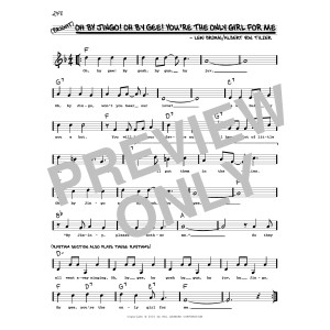 Oh By Jingo! Oh By Gee! You're The Only Girl For Me (arr. Robert Rawlins)
