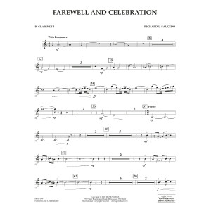 Farewell and Celebration - Bb Clarinet 3