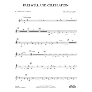 Farewell and Celebration - Eb Baritone Saxophone