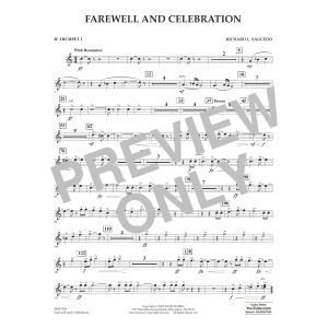 Farewell and Celebration - Bb Trumpet 1