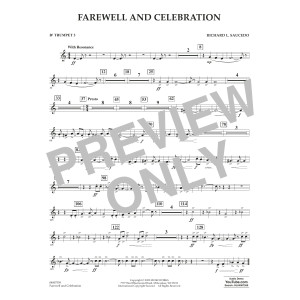 Farewell and Celebration - Bb Trumpet 3