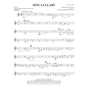 Sing Lullaby (arr. Heather Sorenson) - Violin 2