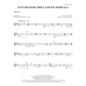 Just Beyond This Land of Mortals (arr. Heather Sorenson) - Violin 2
