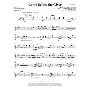 Come Before the Giver (arr. Jon Paige) - Flute 1 & 2