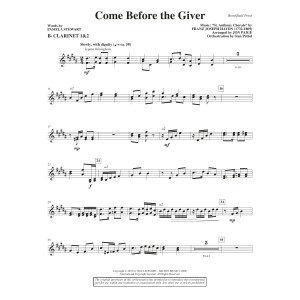 Come Before the Giver (arr. Jon Paige) - Bb Clarinet 1 & 2