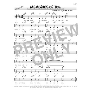 Memories Of You (arr. Robert Rawlins)