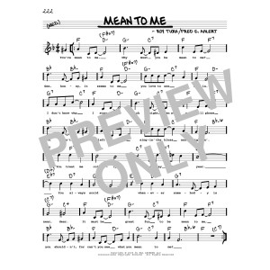 Mean To Me (arr. Robert Rawlins)