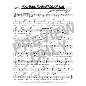 You Took Advantage Of Me (arr. Robert Rawlins)