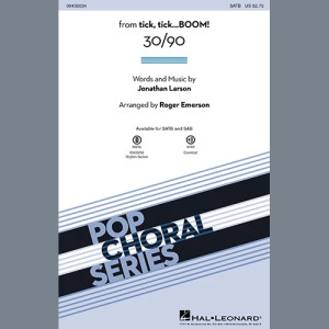 30/90 (from tick, tick... BOOM!) (arr. Roger Emerson) - Drums