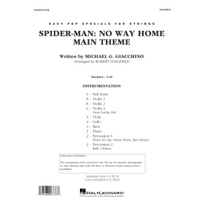Spider-Man: No Way Home Main Theme (arr. Robert Longfield) - Conductor Score (Full Score)