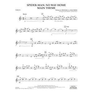 Spider-Man: No Way Home Main Theme (arr. Robert Longfield) - Violin 1