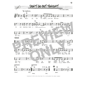 Don't Go Out Tonight