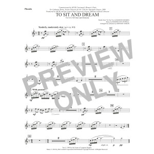 To Sit And Dream - Piccolo