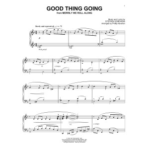Good Thing Going (from Merrily We Roll Along) (arr. Phillip Keveren)
