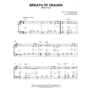 Breath Of Heaven (Mary's Song) (arr. Phillip Keveren)