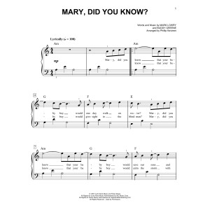Mary, Did You Know? (arr. Phillip Keveren)