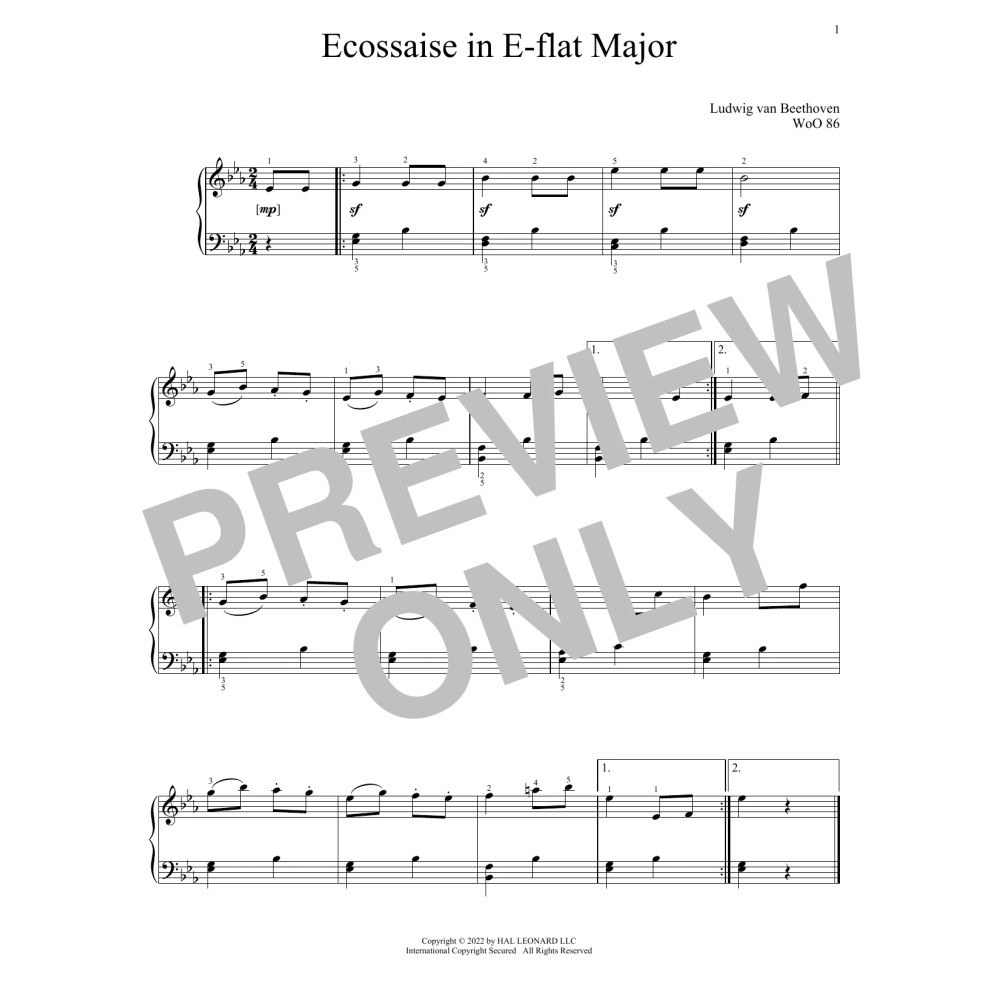 Eccossaise In E-Flat Major, WoO 86