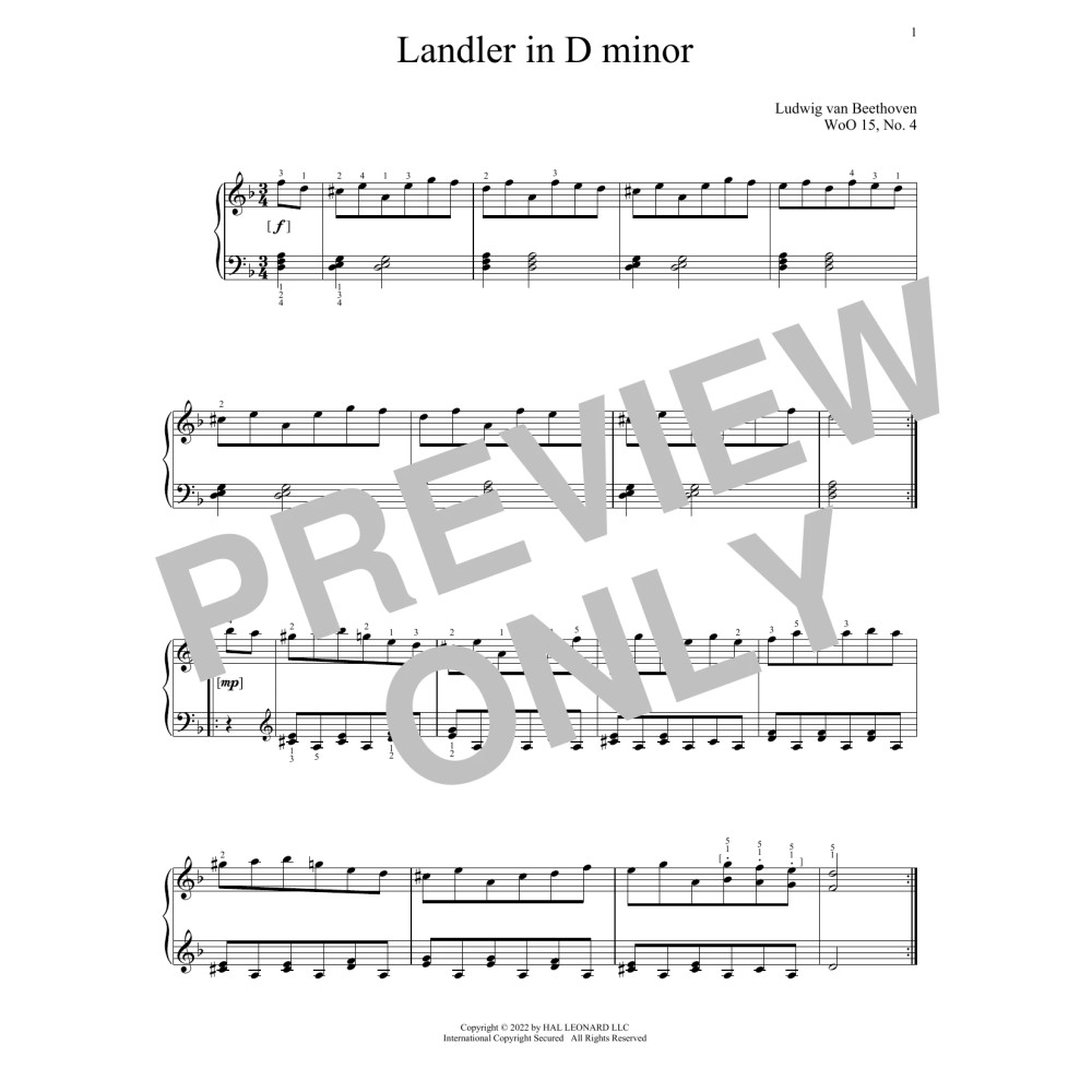 Landler In D Minor, WoO 15, No. 4
