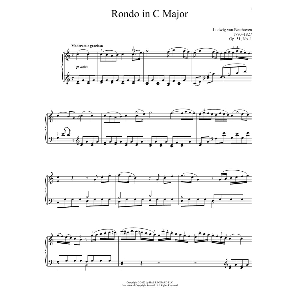 Rondo In C Major, Op. 51, No. 1