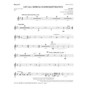 Let All Mortal Flesh Keep Silence - F Horn
