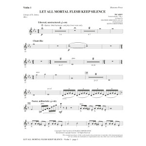 Let All Mortal Flesh Keep Silence - Violin 1