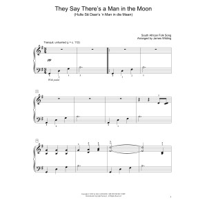 They Say There's A Man In The Moon (Hulle Se Daar's 'N Man In Die Maan) (arr. James Wilding)