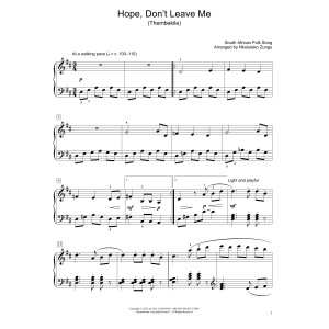 Hope, Don't Leave Me (Thembekile) (arr. Nkululeko Zungu)