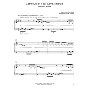 Come Out Of Your Cave, Ncofula (Incaba No Ncofula) (arr. James Wilding)