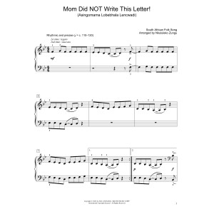 Mom Did Not Write This Letter! (Asingomama Lobebhala Lencwadi) (arr. Nkululeko Zungu)