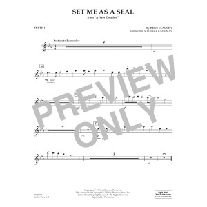 Set Me as a Seal (arr. Robert C. Cameron) - Flute 1
