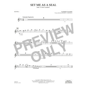 Set Me as a Seal (arr. Robert C. Cameron) - Flute 2