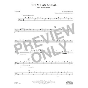 Set Me as a Seal (arr. Robert C. Cameron) - Bassoon